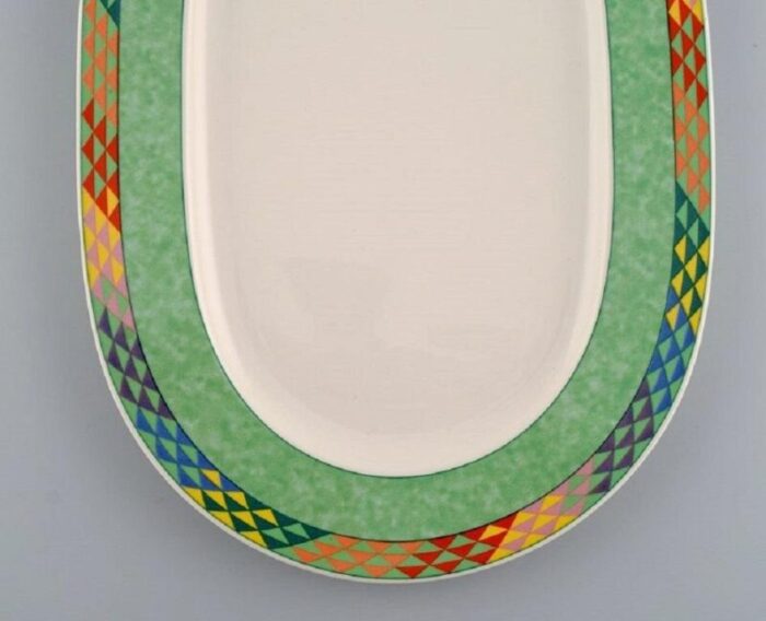 oval pamplona porcelain dish with colorful decoration from gallo design germany 3