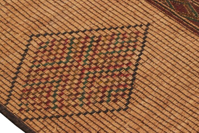 oversized vintage moroccan tuareg mat with geometric patterns from rug and kilim 1361