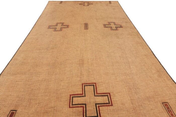 oversized vintage moroccan tuareg mat with geometric patterns from rug and kilim 2410