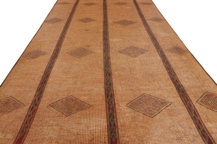 oversized vintage moroccan tuareg mat with geometric patterns from rug and kilim 3910