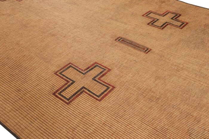 oversized vintage moroccan tuareg mat with geometric patterns from rug and kilim 7209