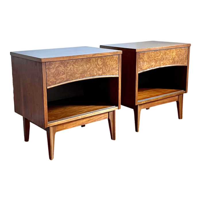 pair of 1960s mid century modern nightstands 9281