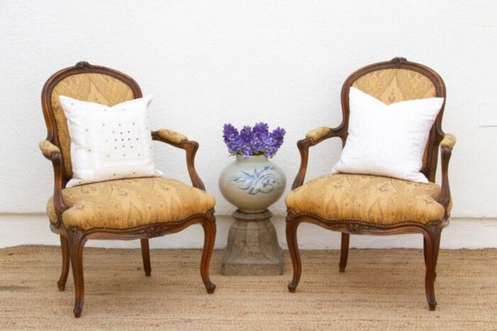 pair of 20th century french louis xv chairs 4801