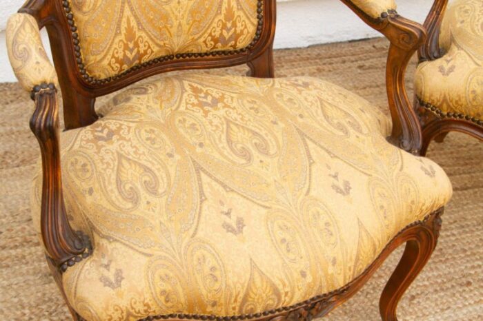 pair of 20th century french louis xv chairs 6977