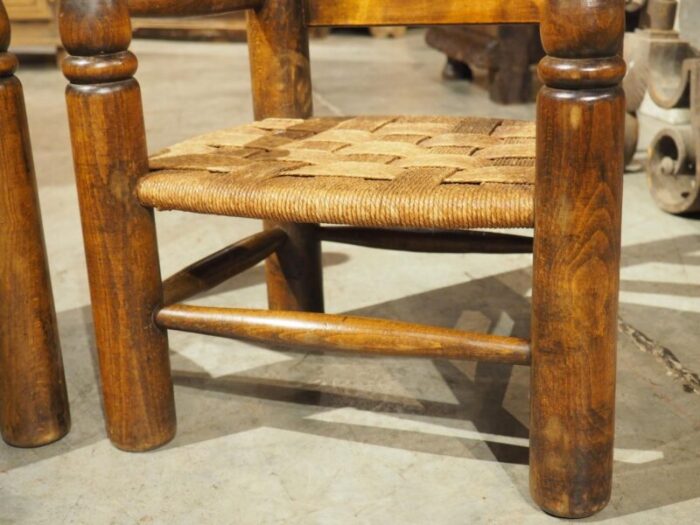 pair of circa 1940 charles dudouyt style french low chairs in carved beech 0737