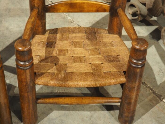 pair of circa 1940 charles dudouyt style french low chairs in carved beech 8626