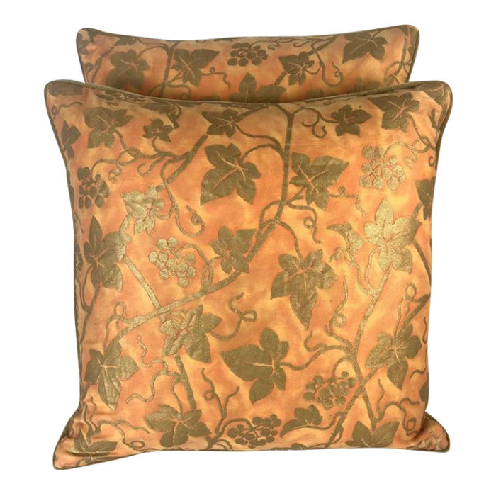 pair of ederna patterned fortuny textile pillows 5151