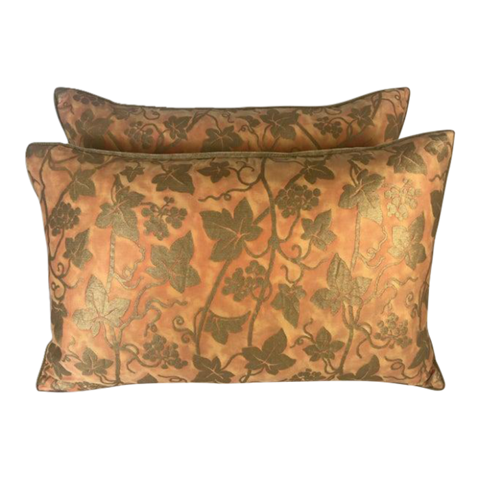 pair of ederna patterned fortuny textile pillows 8187