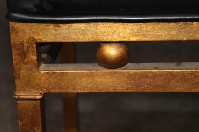 pair of hollywood regency style gilt steel benches circa 1940s 1942