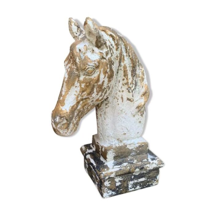 patinated plaster horse s head 1800s 1