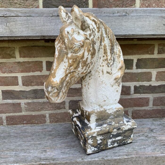 patinated plaster horse s head 1800s 7