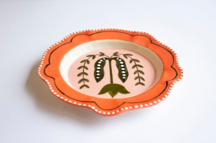 pea pod decorative plate by julie brouant 2