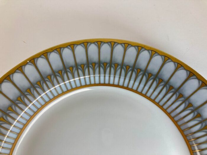 phillipe deshoulieres arcade gris gray and gold saladdessert plates set of 4 0274