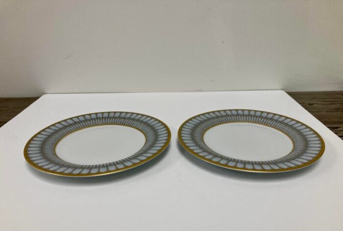 phillipe deshoulieres arcade gris gray and gold saladdessert plates set of 4 1966