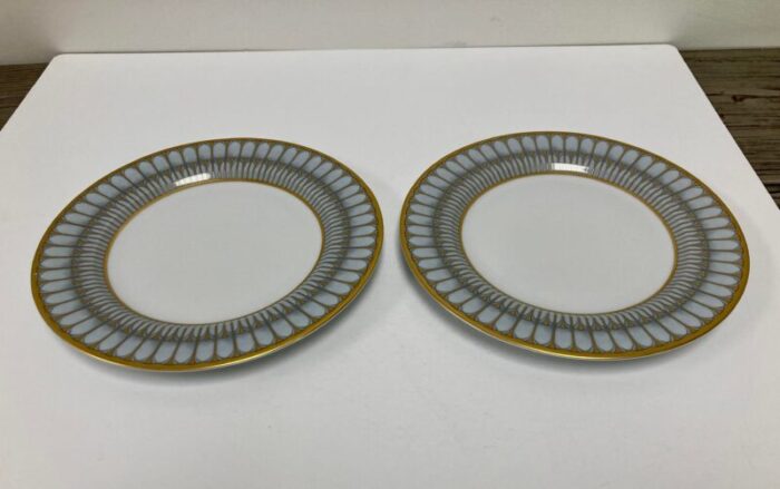 phillipe deshoulieres arcade gris gray and gold saladdessert plates set of 4 3166