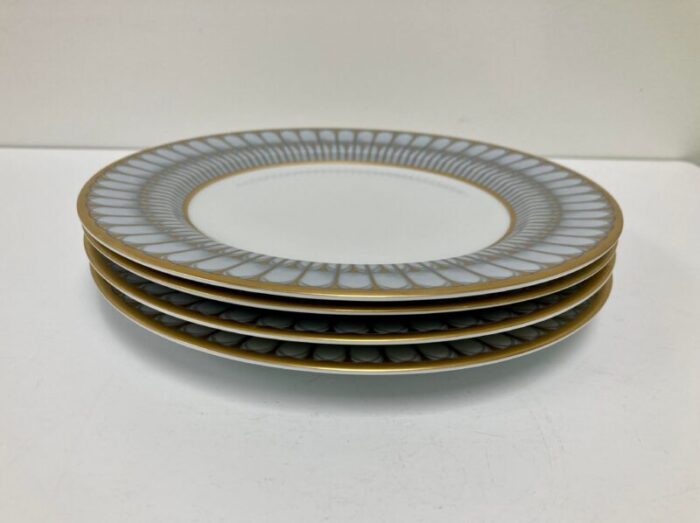 phillipe deshoulieres arcade gris gray and gold saladdessert plates set of 4 6293