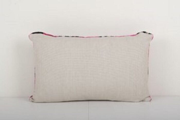 pink silk and velvet eye ikat pillow cover 2010s 4