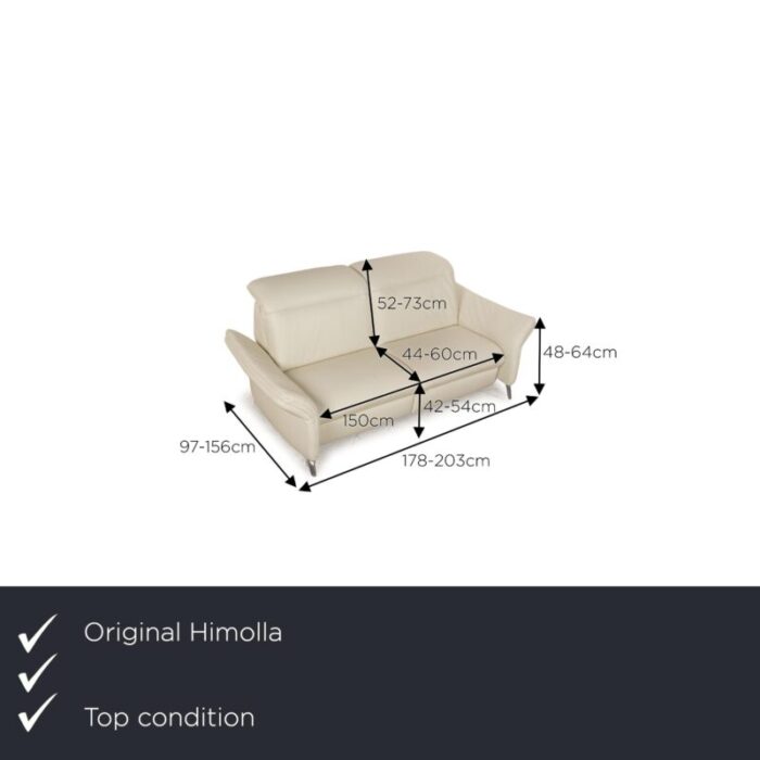 planopoly leather two seater sofa from himolla 2879