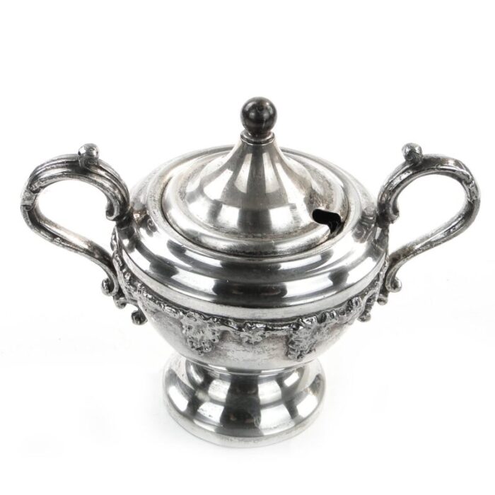 plated brass sugar bowl from seranco united kingdom 1950s 6