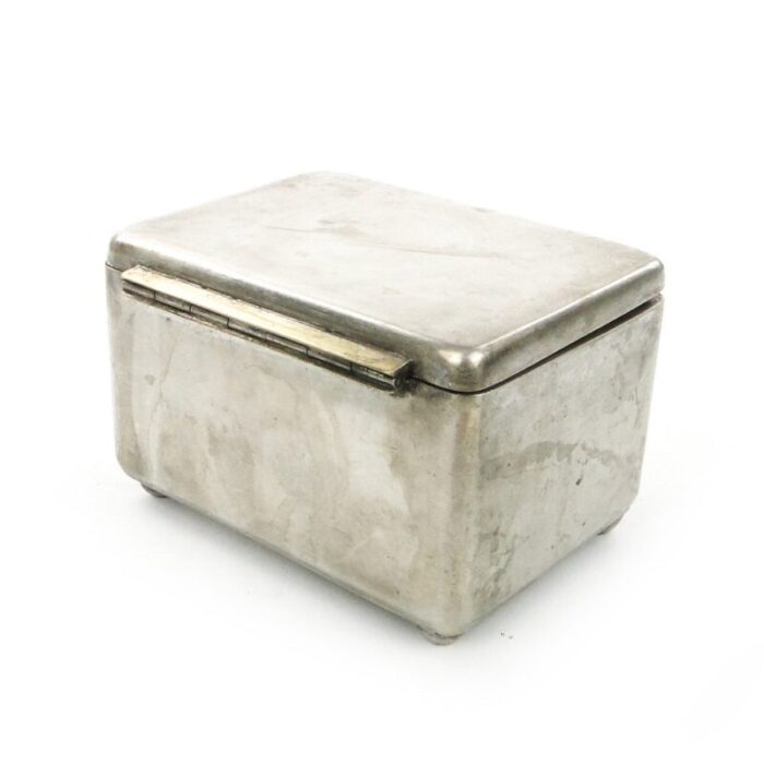 plated brass sugar box from jarra poland 1930s 3