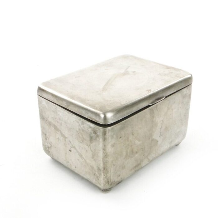 plated brass sugar box from jarra poland 1930s 4