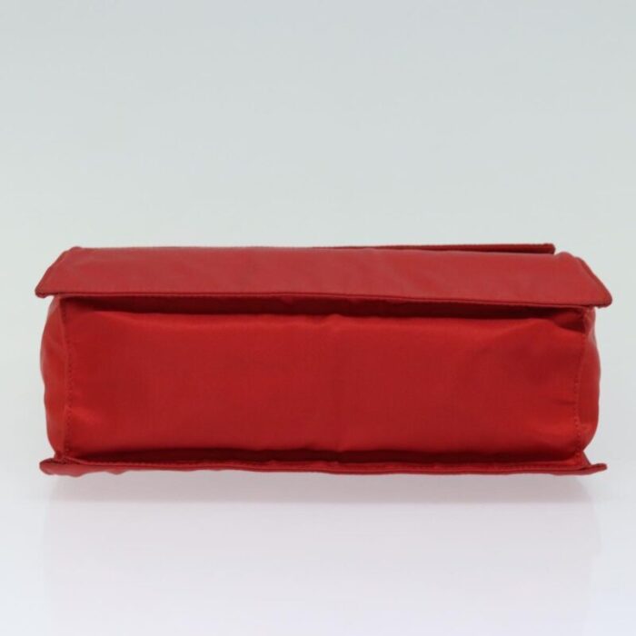 prada hand bag nylon red auth 78079 0229