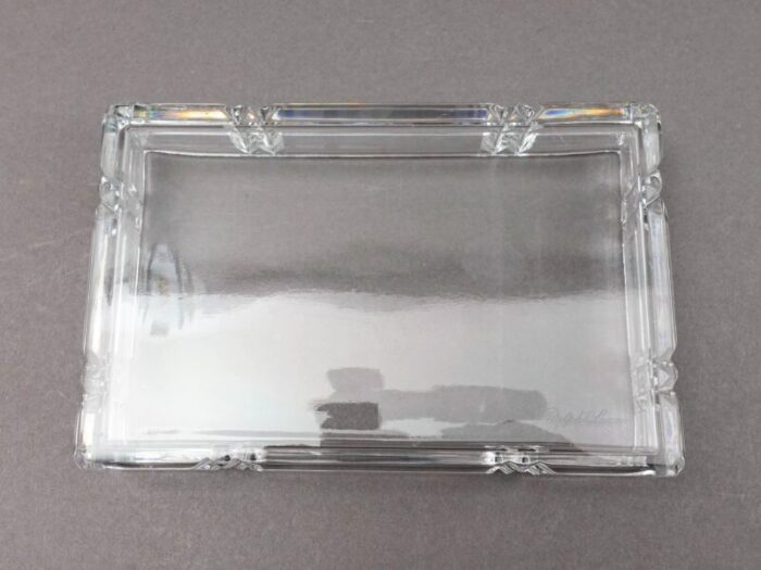 ralph lauren vintage glen plaid crystal cut glass trinket dresser box 7572