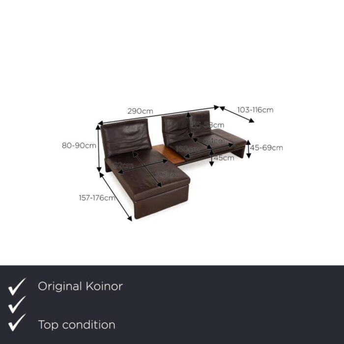 raoul leather corner sofa from koinor 6019