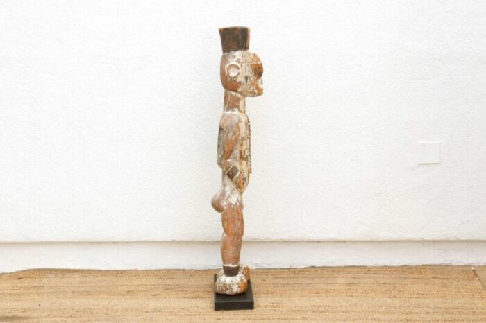 rare antique standing igbo male figure 2430