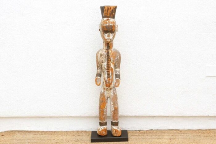 rare antique standing igbo male figure 4372