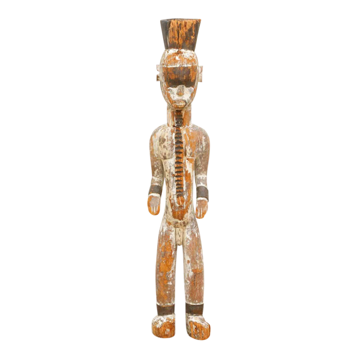 rare antique standing igbo male figure 6941