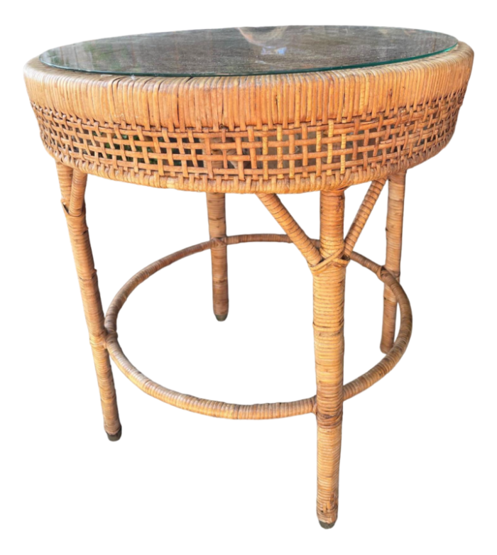 rattan side table 4478