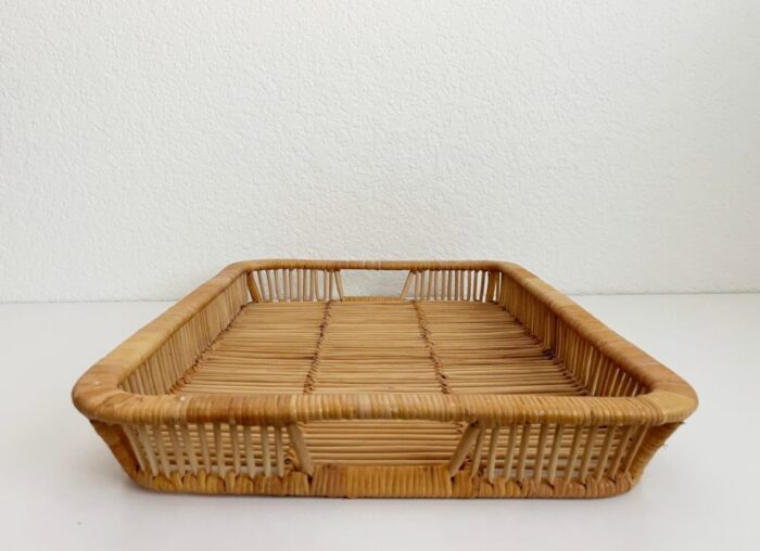 rattan tray by artek finland 1960s 8142