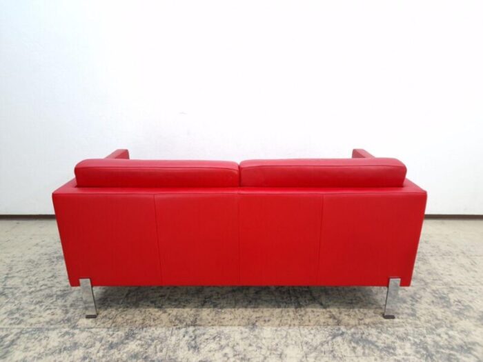 red leather 2 seater ds 118 sofa from de sede 6736