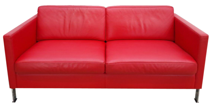 red leather 2 seater ds 118 sofa from de sede 7959