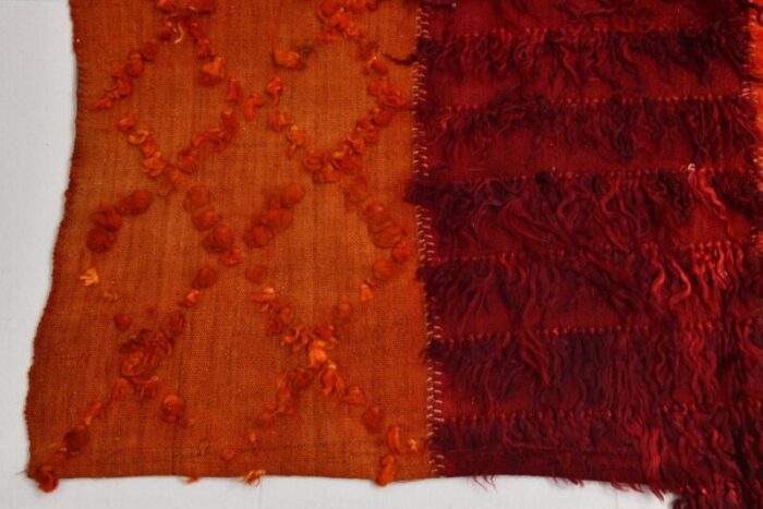 red orange tones kilim rug 1964 6