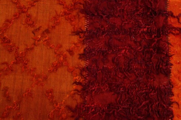 red orange tones kilim rug 1964 7