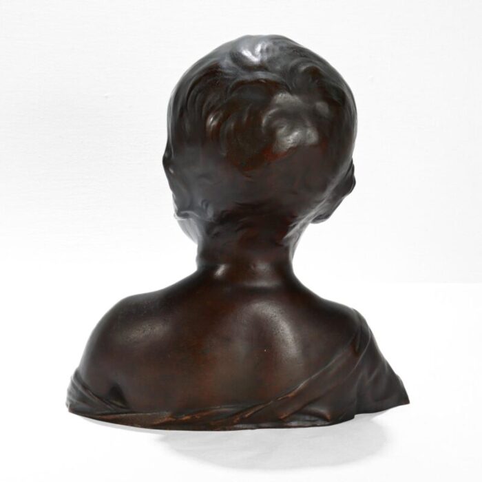 renaissance style cast bronze bust of a child after desiderio 1434