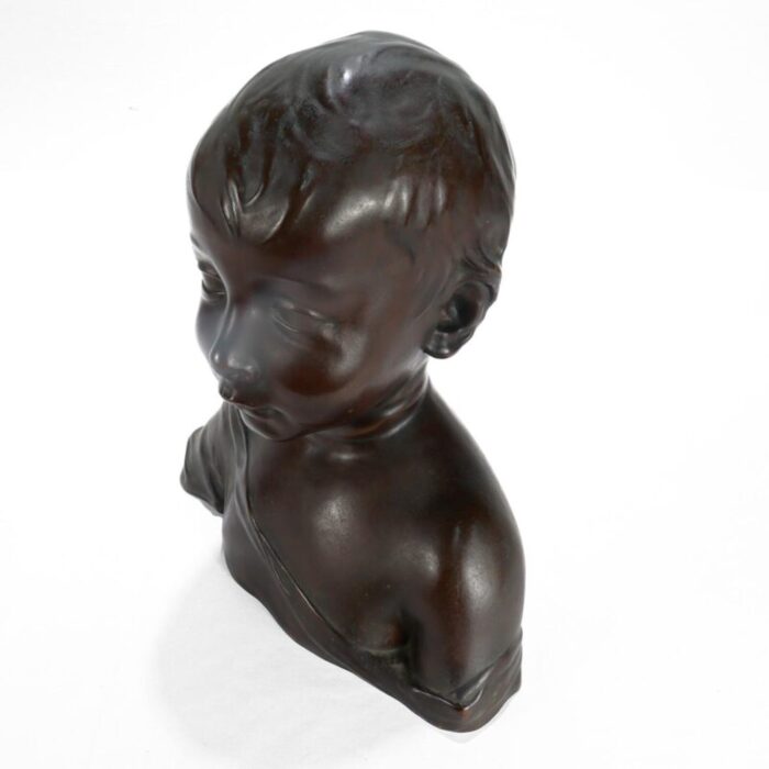 renaissance style cast bronze bust of a child after desiderio 2572