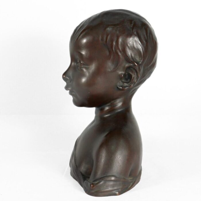 renaissance style cast bronze bust of a child after desiderio 9567