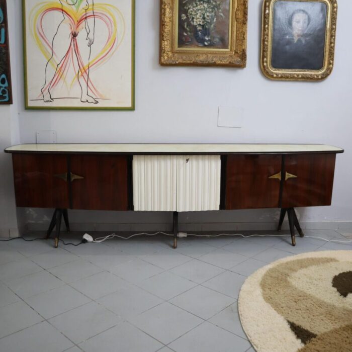 rosewood and brass sideboard by mobili cantu 1950s 1843