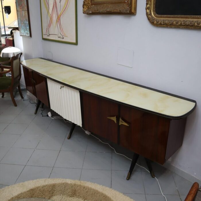 rosewood and brass sideboard by mobili cantu 1950s 2562