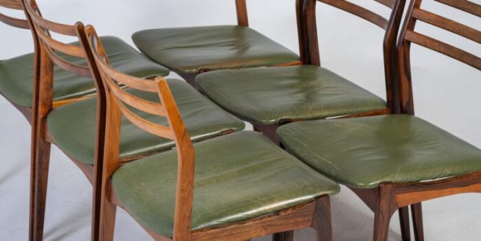 rosewood dining chairs by vestervig eriksen for brdr tromborg denmark 1960s set of 6 2142