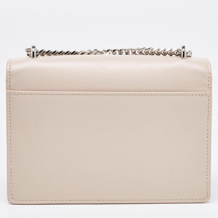 saint laurent light pink leather sunset wallet on chain 9768