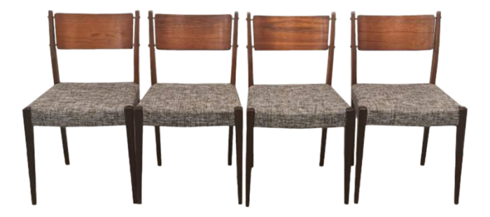 scandinavian dining chairs 1975 set of 4 1705