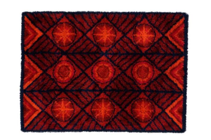 scandinavian modern rya rug from svaengsta mattvaeveri ab 1