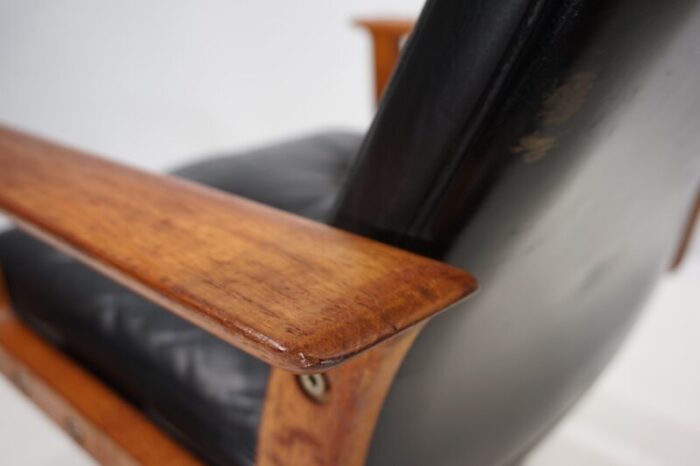 sibast leather and teak office chair by arne vodder 1960 1405