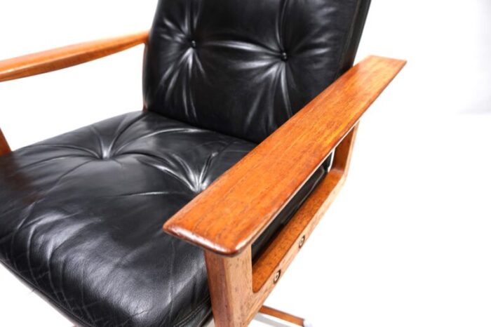 sibast leather and teak office chair by arne vodder 1960 3913