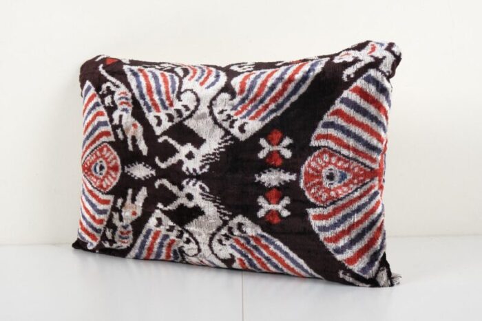 silk and velvet ikat abstract animal pattern cushion cover 2010s 4