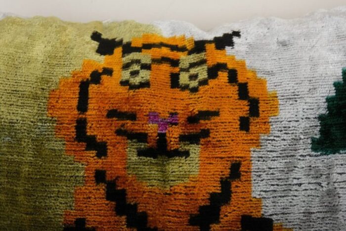 silk and velvet square tiger cushion covers set of 2 3